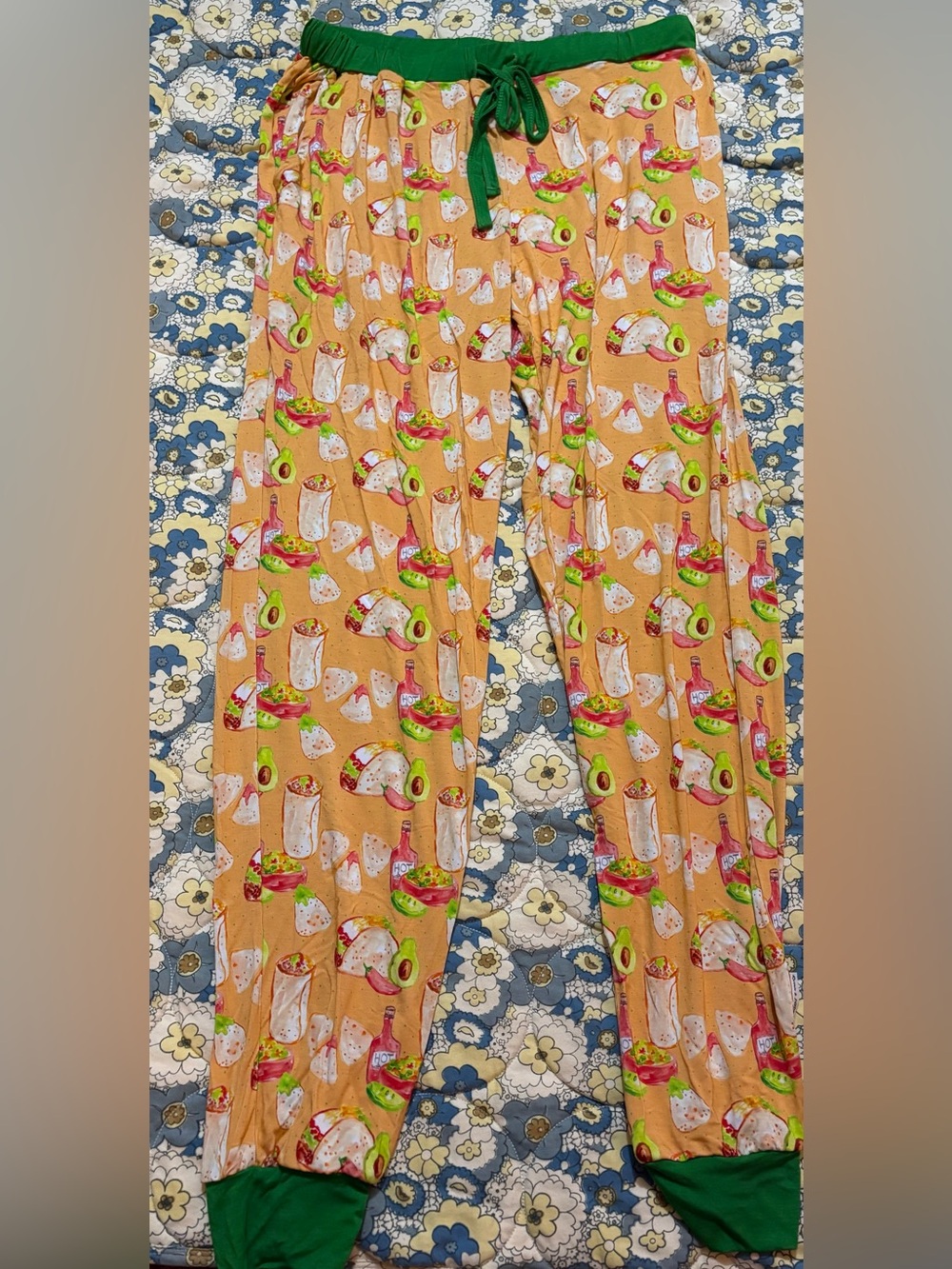 Rivera & Littles Bamboo womens size large taco party jogger pants